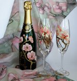 Decoupage ของขวดแชมเปญ