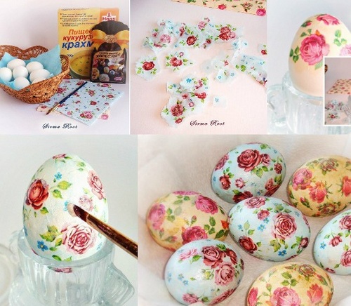 decoupage อีสเตอร์ของไข่
