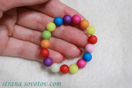 ชุดเด็ก: สร้อยข้อมือและสร้อยคอริบบิ้นและลูกปัด