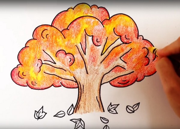 การวาดภาพบนแนวคิด "ฤดูใบไม้ร่วง": การประชุมเชิงปฏิบัติการดินสอและสีสำหรับโรงเรียนอนุบาลและโรงเรียนชั้นเรียน 1-5