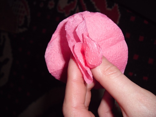 คาร์เนชั่นกระดาษสีด้วยมือของตัวเองในวันที่ 9 พฤษภาคม