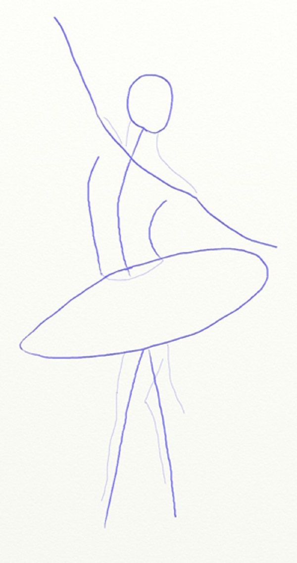 วิธีการวาดนักบัลเล่ต์ได้อย่างง่ายดายและเพียง