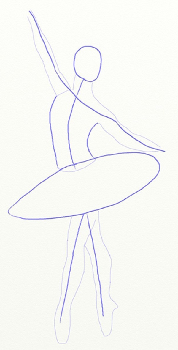 วิธีการวาดนักบัลเล่ต์ได้อย่างง่ายดายและเพียง