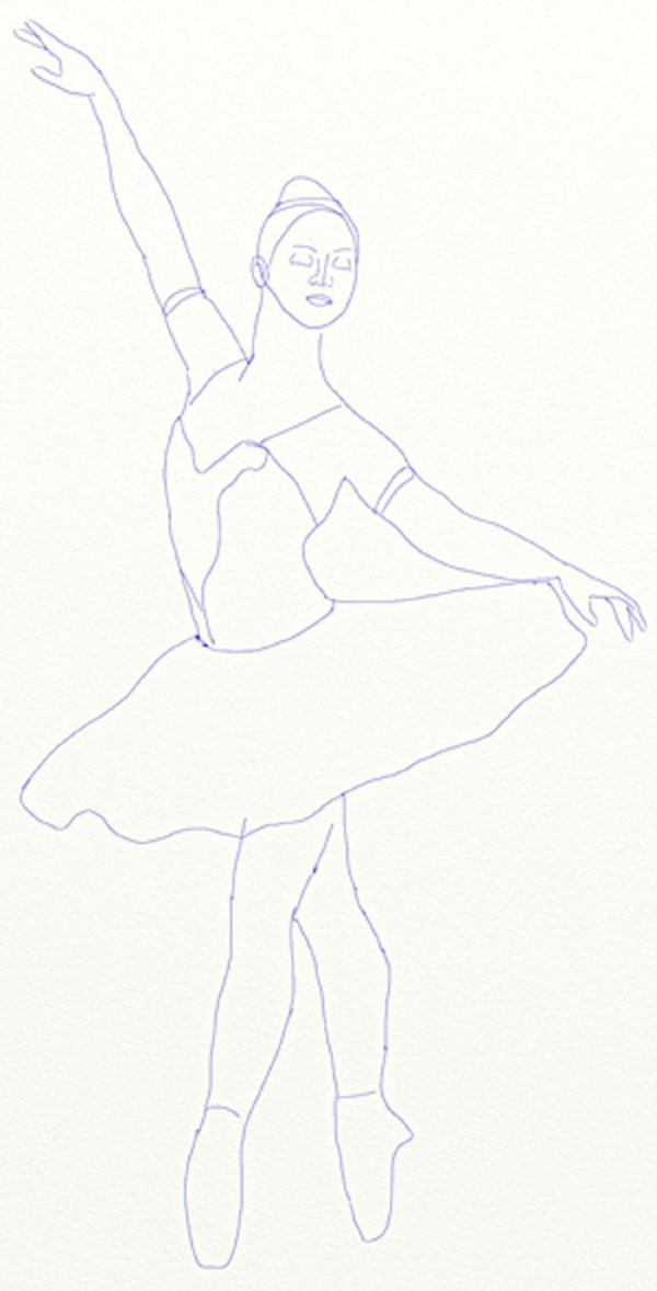 วิธีการวาดนักบัลเล่ต์ได้อย่างง่ายดายและเพียง