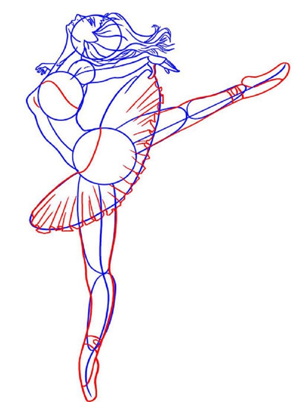 วิธีการวาดนักบัลเล่ต์ได้อย่างง่ายดายและเพียง