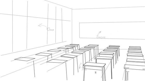 วิธีการวาดโรงเรียนครู