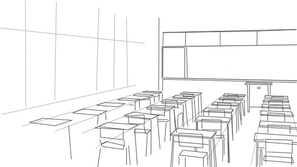 วิธีการวาดโรงเรียนครู