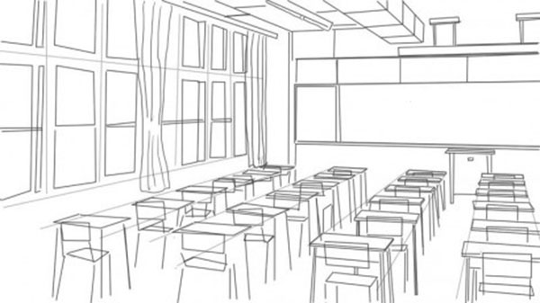 วิธีการวาดโรงเรียนครู