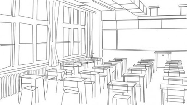 วิธีการวาดโรงเรียนครู