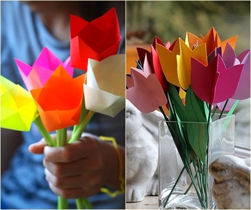 วิธีการทำ tulip จากกระดาษ: master class