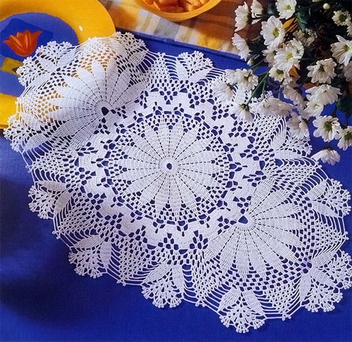 ผ้าปูโต๊ะ Openwork โครเชต์ ผ้าปูโต๊ะ Openwork โครเชต์