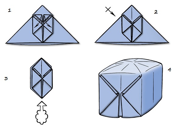 Origami modular Snowman origami snowman สำหรับผู้เริ่มต้น
