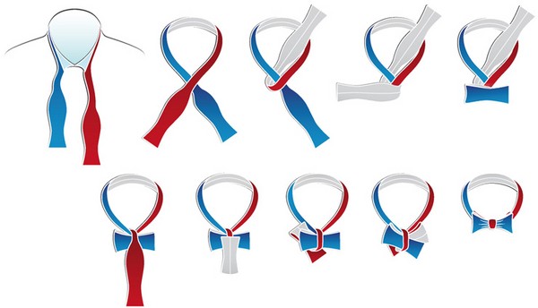 รูปแบบของการผูกผีเสื้อและการทำ bowtie ด้วยมือของตัวเอง