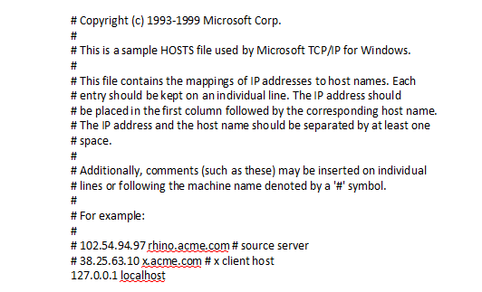 วิธีเปลี่ยนไฟล์ hosts ใน Windows 7, XP, Vista: ทำความสะอาดไฟล์ hosts