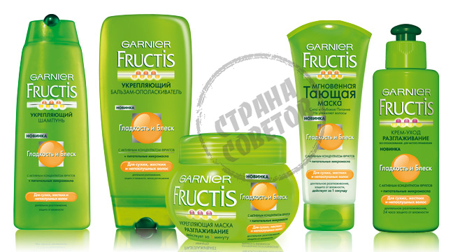 แชมพู Garnier Fructis "Shiny Silk" ครีมนวดหน้ากากครีม