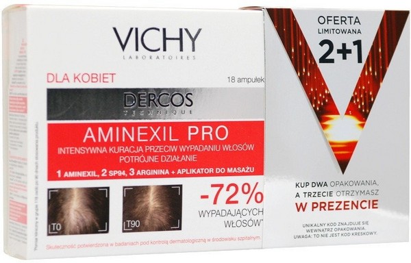 Dercos AMINEXIL SP94 หมายถึงการสูญเสียเส้นผมสำหรับ MEN 12 ampoules