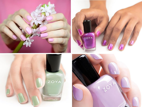 ทำเล็บมือแบบพาสเทลพร้อมเคลือบด้วย Zoya Charming 2017