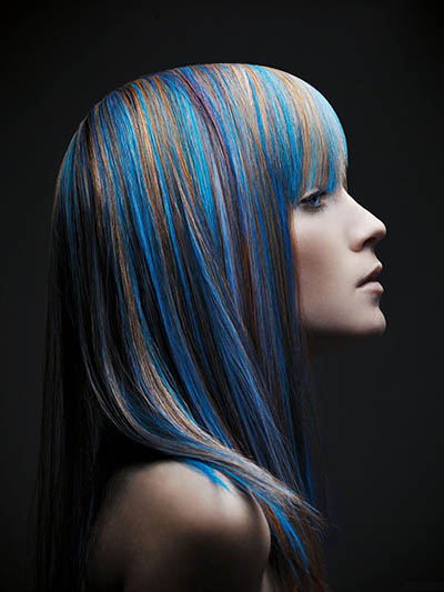 การระบายสีบนผมสีเข้ม