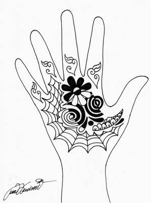 Mehendi ที่บ้าน: การออกแบบและภาพสเก็ตช์ภาพสำหรับ mehendi