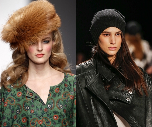 ชุดเดรสแฟชั่นฤดูหนาว 2014: รูปของหมวกผู้หญิงและผู้ชายที่ทันสมัยที่สุด 