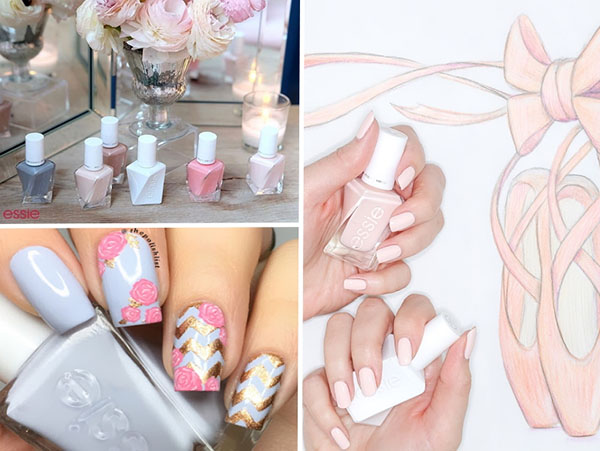 ทำเล็บมือพาสเทล: คอลเล็กชันวาร์นิช Essie Gel Couture Ballet Nudes 2017