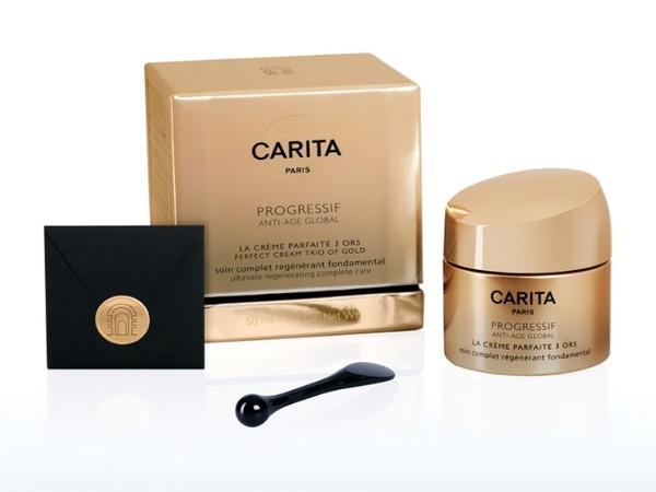 ความลับของเยาวชน: anti aging novelties Carita Trio ของทอง