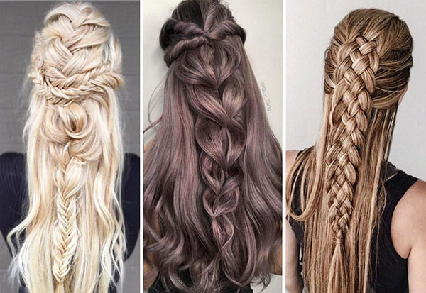 พวงหรีดและ braids: hairstyles หญิงสำหรับปีใหม่
