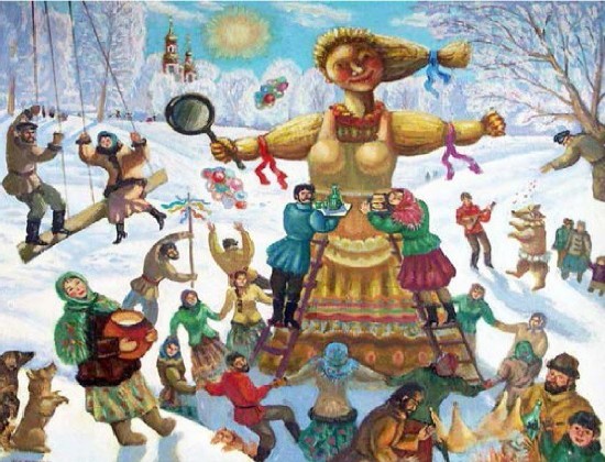 วิธีการวาด Shrovetide? วาดวันหยุดฤดูใบไม้ผลิกับเด็ก ๆ