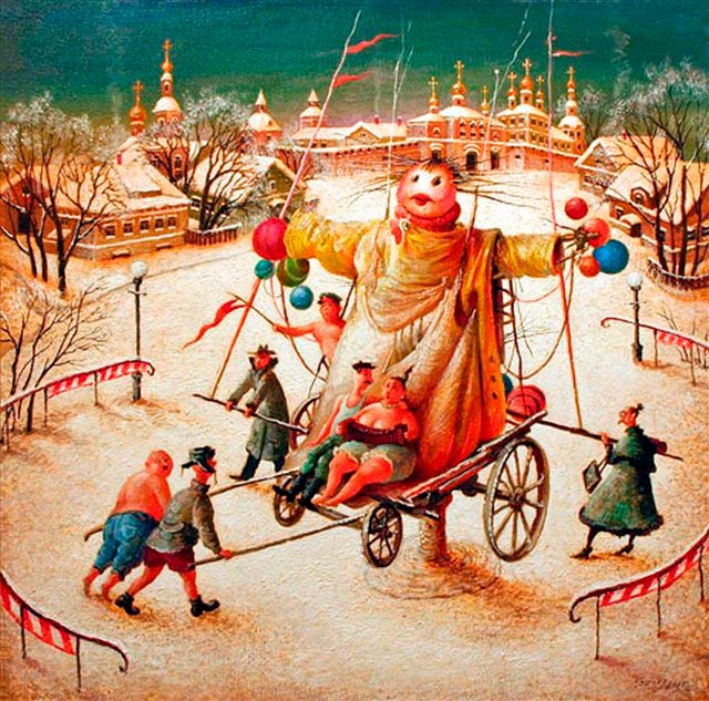 วิธีการวาด Shrovetide? วาดวันหยุดฤดูใบไม้ผลิกับเด็ก ๆ