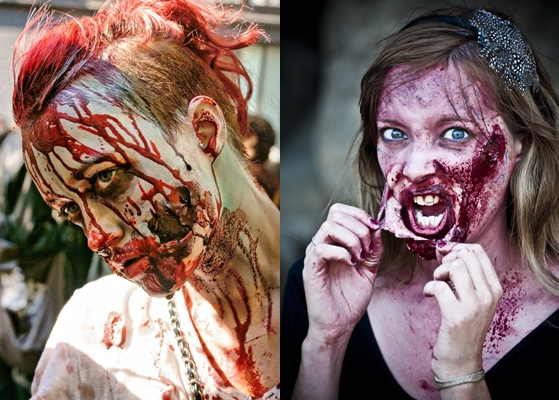 ผีดิบ Makeover สำหรับวันฮาโลวีน: ภาพวิดีโอวิธีการทำมือของคุณเอง