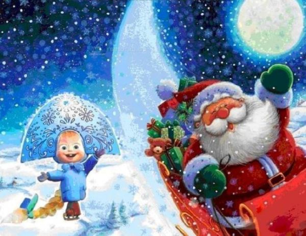 Scenario Children's New Year 2017 สำหรับโรงเรียนอนุบาลและโรงเรียน - ตลกการแสดงละครเทพนิยายดนตรี