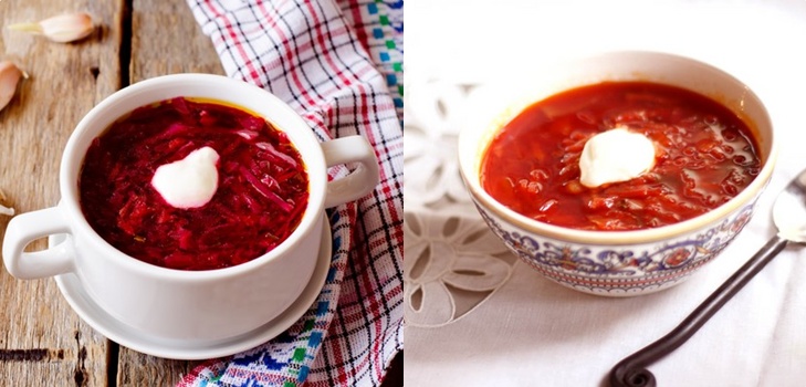 Borsch สำหรับฤดูหนาวในกระป๋อง, สูตรสำหรับการเตรียมการกับ beets และกะหล่ำปลีวางมะเขือเทศและไม่มีมัน