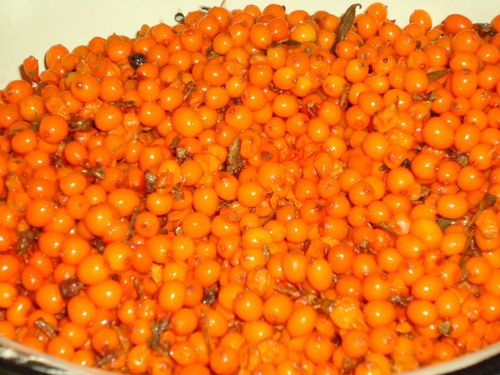 พาสเจอร์ไรส์แยมจากทะเล buckthorn
