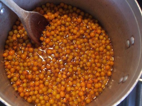 พาสเจอร์ไรส์แยมจากทะเล buckthorn