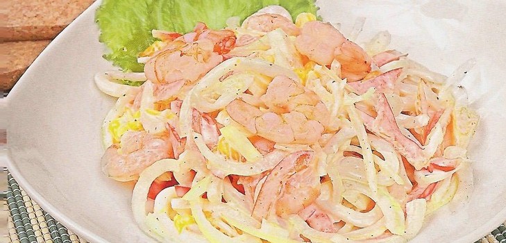 สลัดกุ้งและปลาหมึก