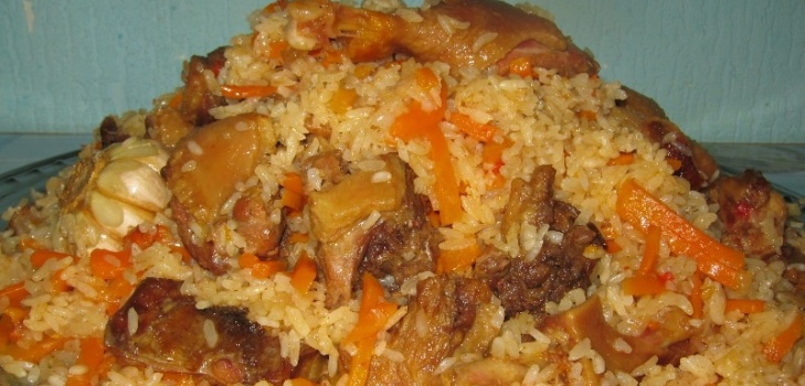 pilaf บนจาน