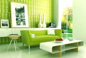 สีเขียวในการตกแต่งภายใน